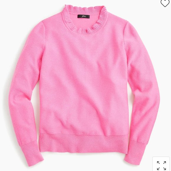 J. Crew Ruffle-neck ribbed sweater - Picture 3 of 9